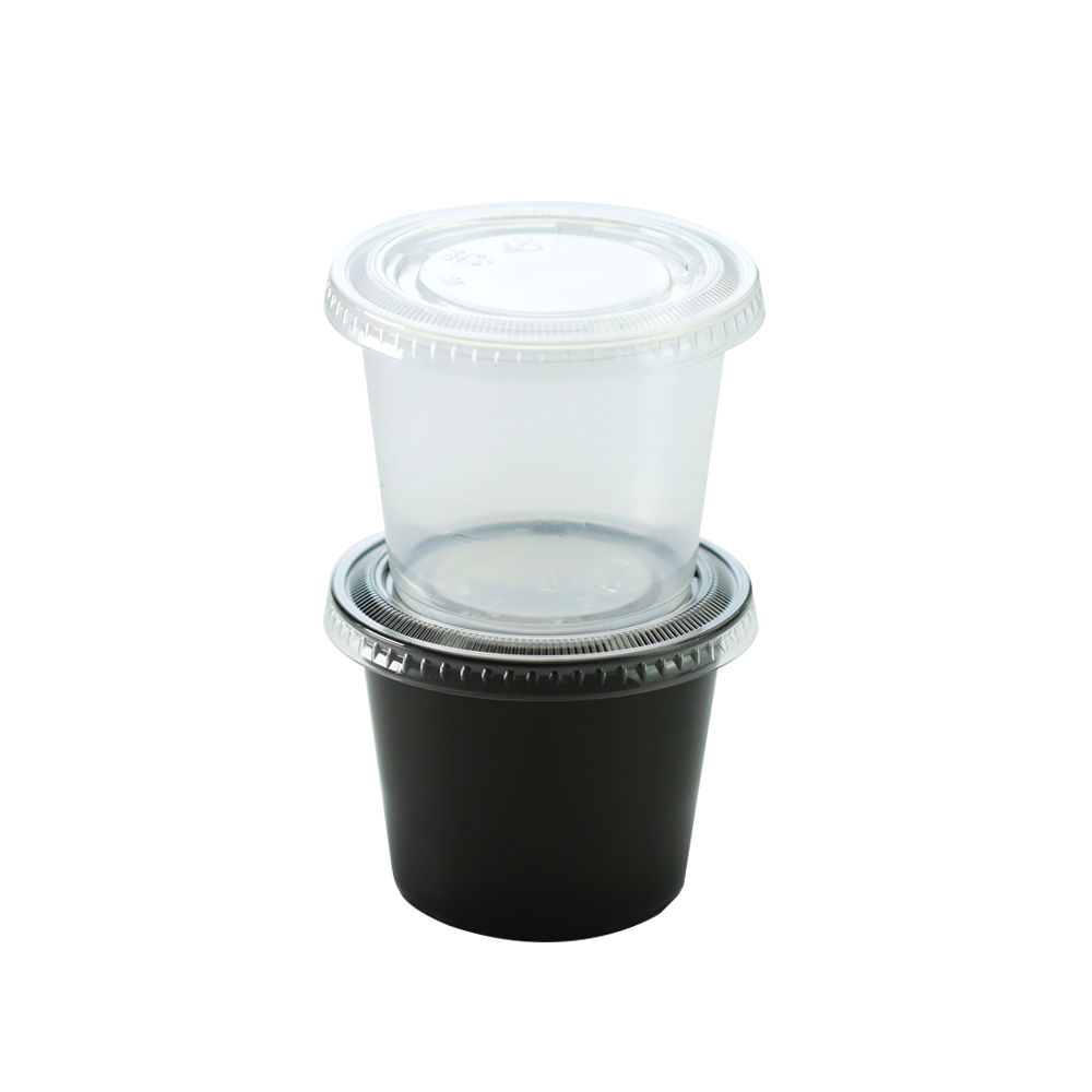 PP高透明带盖酱料杯74口径